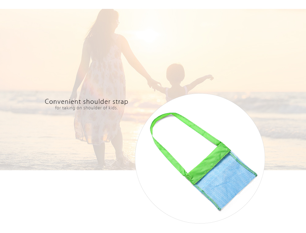 Guapabien Small Mesh Shoulder Bag Beach Storage Basket for Kids