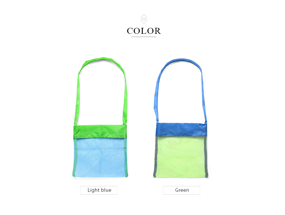 Guapabien Small Mesh Shoulder Bag Beach Storage Basket for Kids