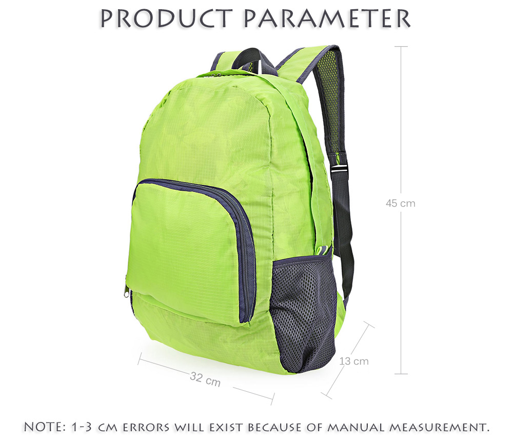 Guapabien Foldable Light Plaid Pattern Portable Bag Backpack for Unisex