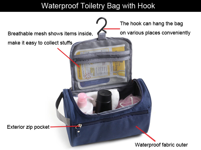 Multifunctional Toiletry Bag with Hook
