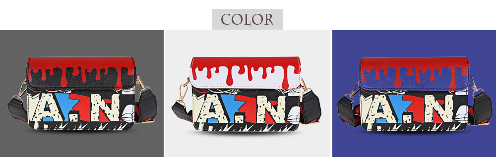 Guapabien Graffiti Women Clutch Shoulder Crossbody Bag