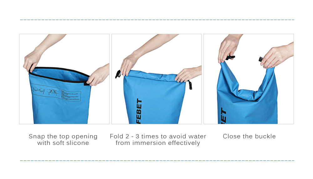 Guapabien Outdoor 20L Waterproof Pouch Storage Bag for Rafting Drifting Swimming Camping Hiking Boating Fishing