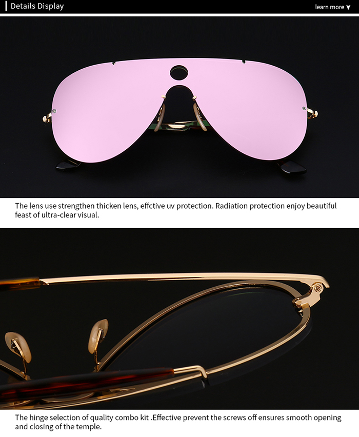 Leopard Bar Hollow Round Pilot Shield Sunglasses