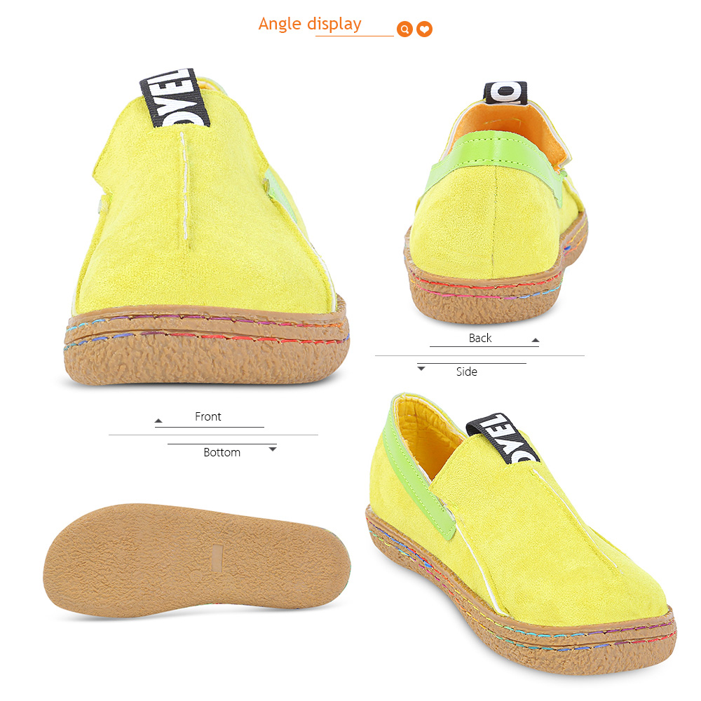 Casual Female Gum-rubber Outsole Flat Slip-on Round Toe Single Shoes