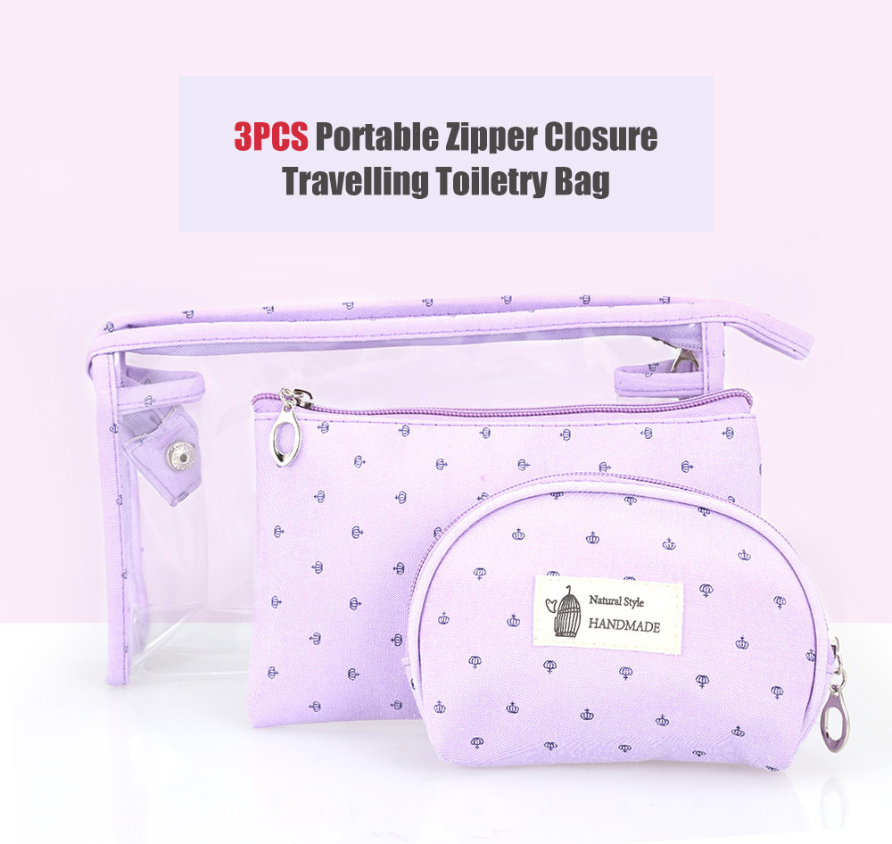 Portable Travelling Cosmetic Bag 3PCS