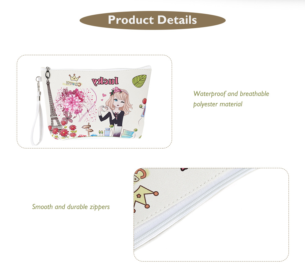 Portable Printing Travel Cosmetic Bag 3PCS