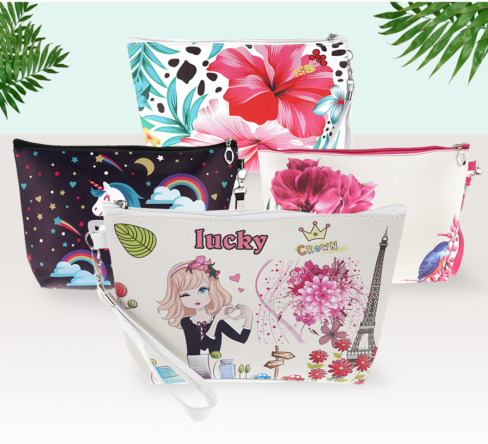 Portable Printing Travel Cosmetic Bag 3PCS