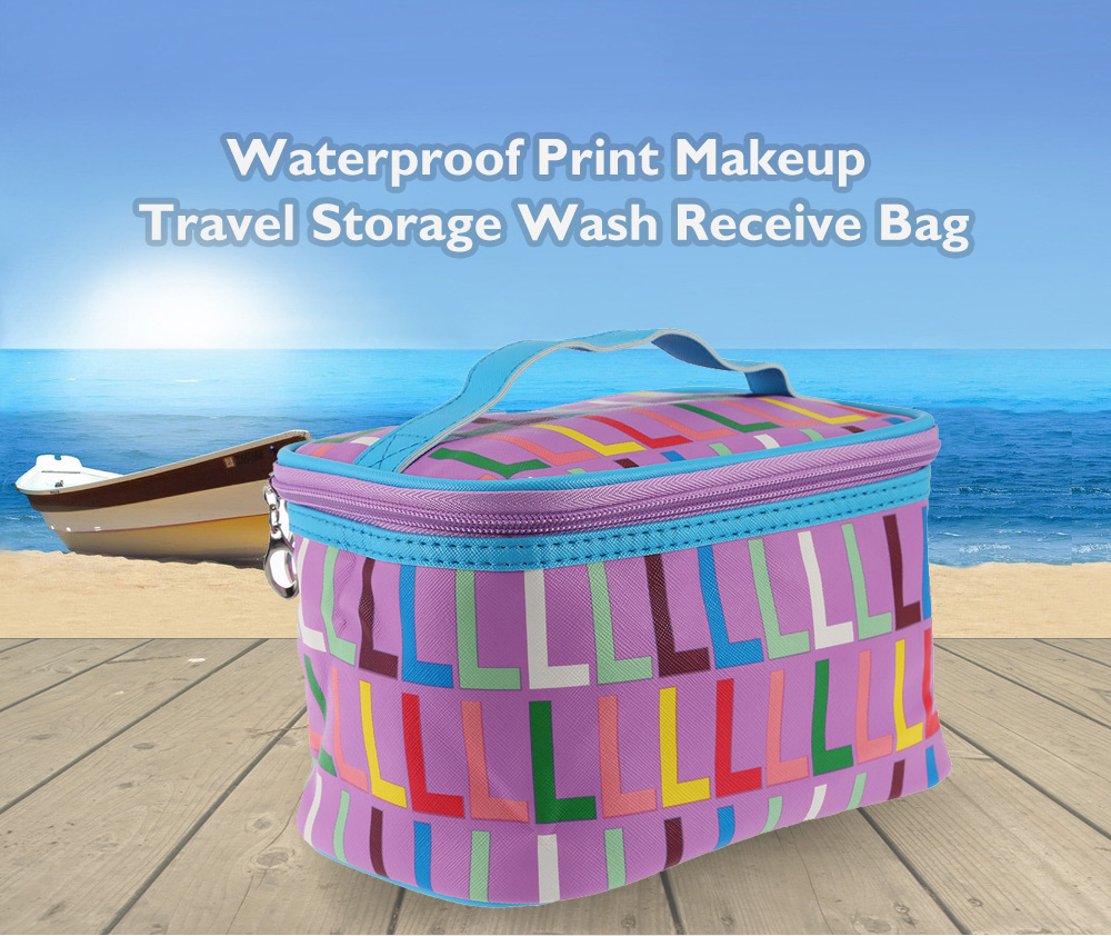 Waterproof Print Makeup Storage Wash Receive Bag