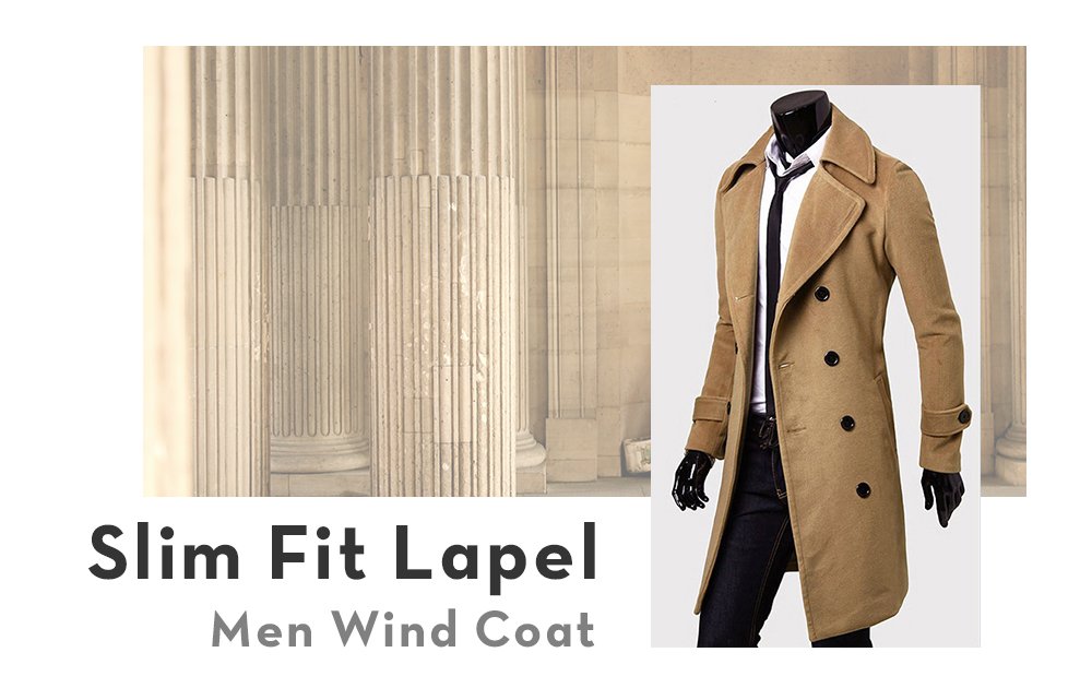 Double Breasted Overcoat with Side Pockets