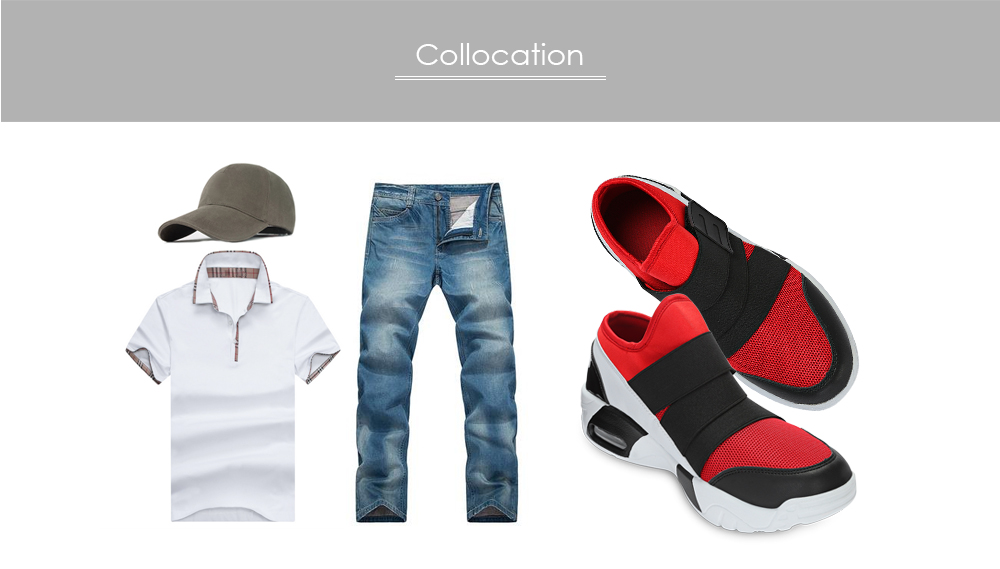 Casual Round Toe Mesh Spliced Hook and Loop Sneakers Men Running Shoes Casual Round Toe Mesh Spliced Hook and Loop Sneakers Men Running Shoes