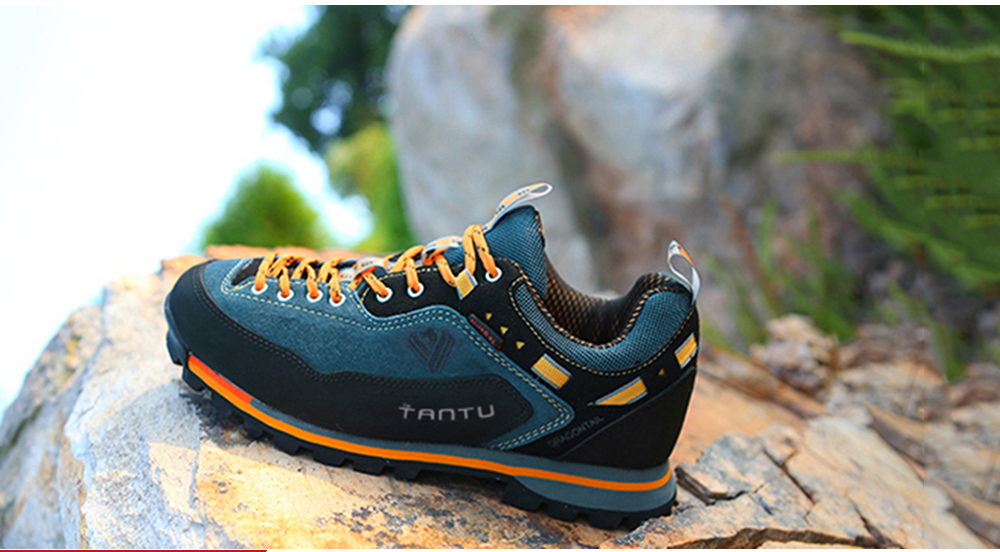 TANTU Genuine Leather Hiking Shoes Water-resistant Outdoor Trainers