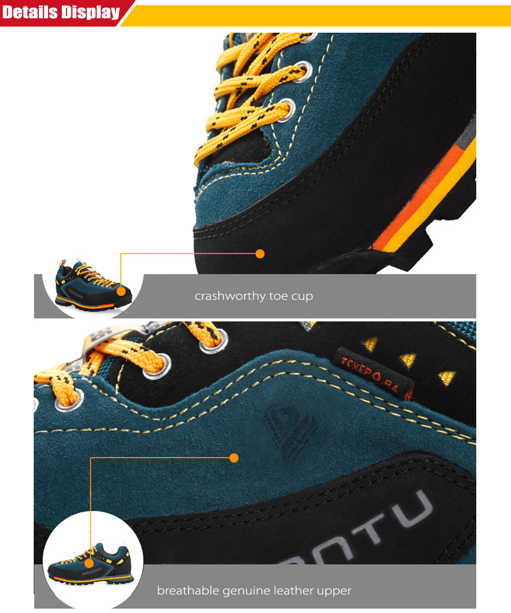 TANTU Genuine Leather Hiking Shoes Water-resistant Outdoor Trainers