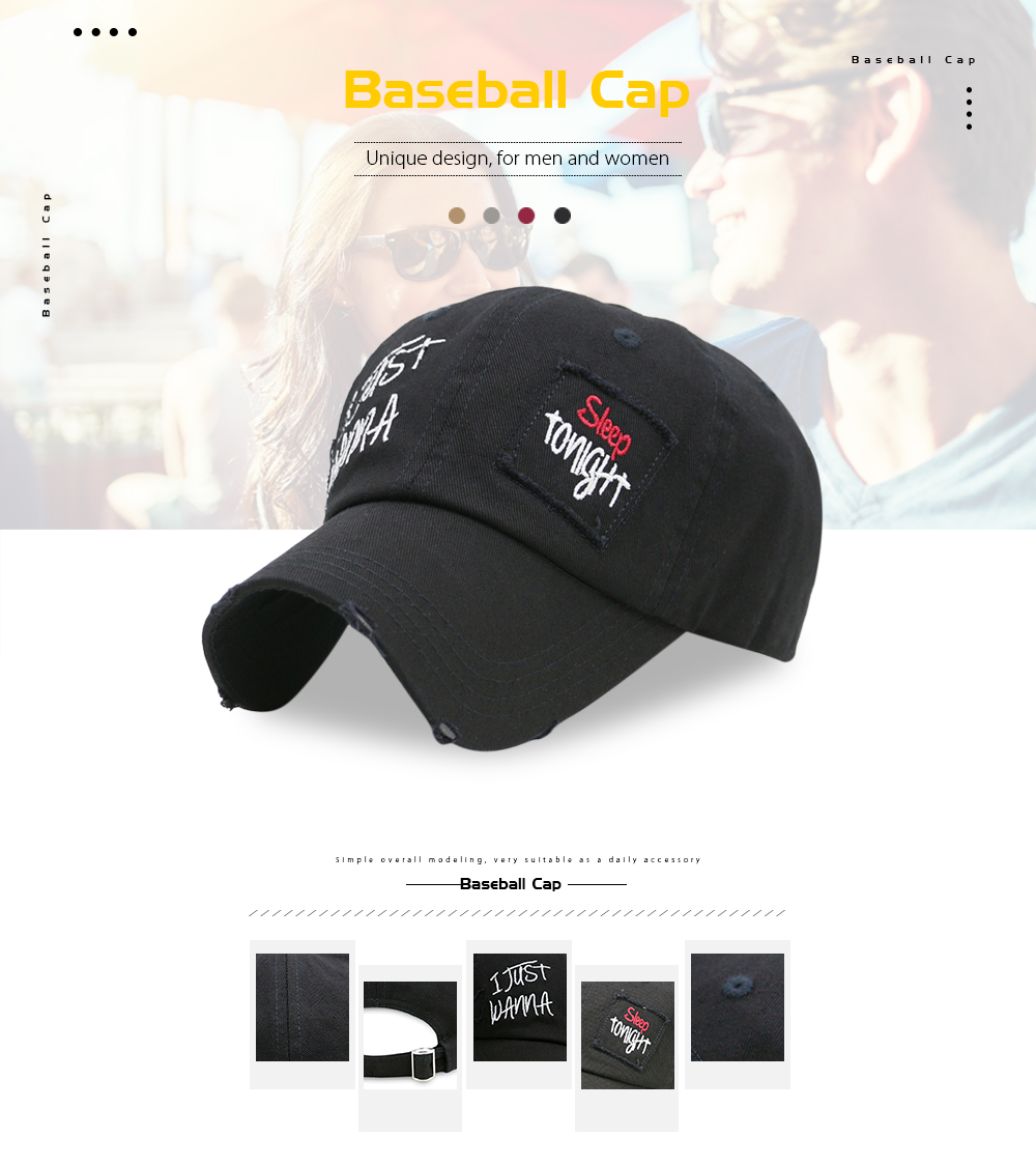 Baseball Cap for Men / Women Cool Sporting Hat with Adjustable Back Closure