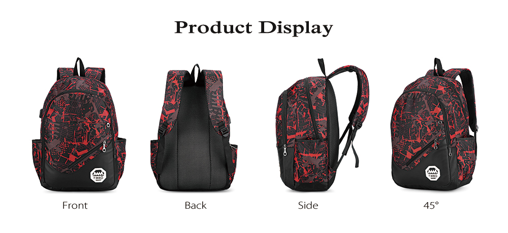 Guapabien Nylon School Backpack Kit Shoulders / Single-shoulder / Hand Bag