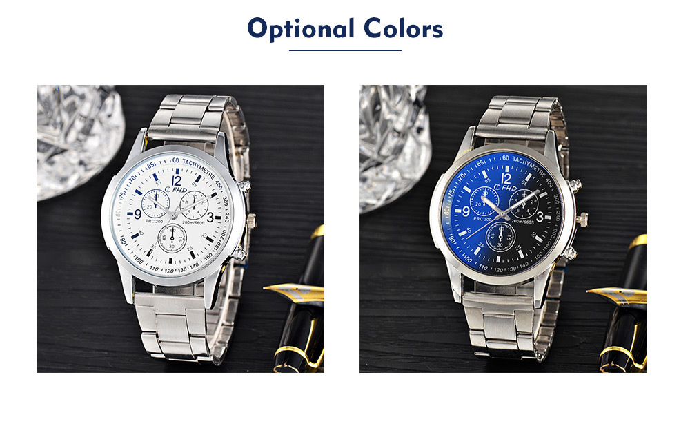 Trendy Business Alloy Band Quartz Watch for Men