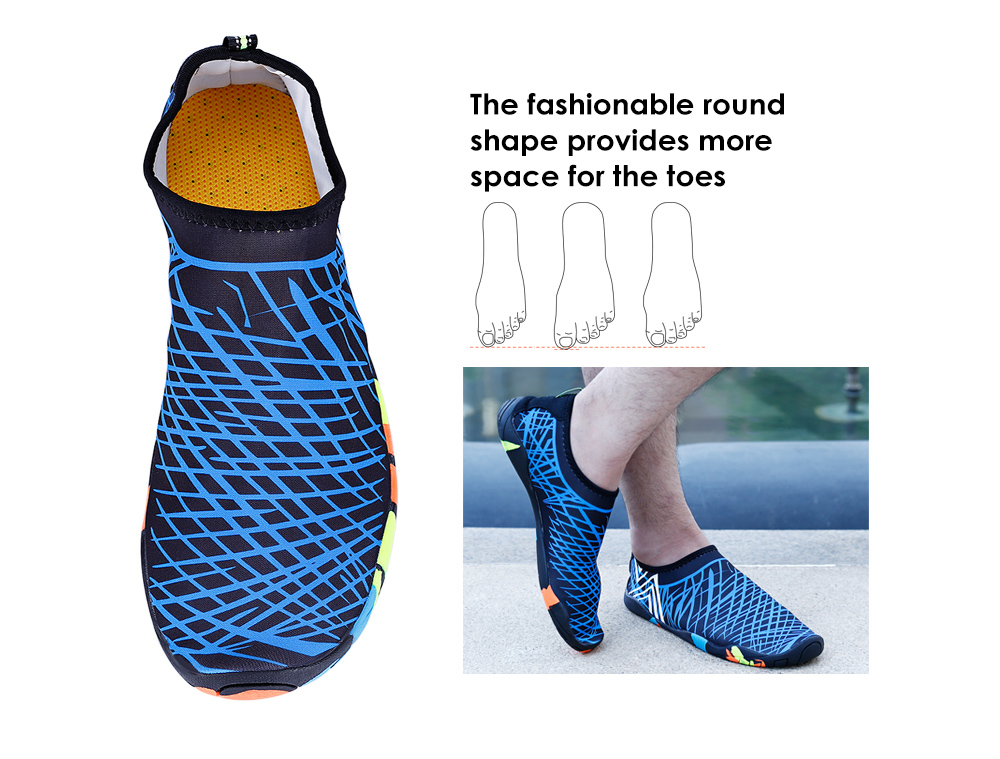 Outdoor Round Toe Quick-dry Breathable Flat Heel Slip-on Men Water Shoes