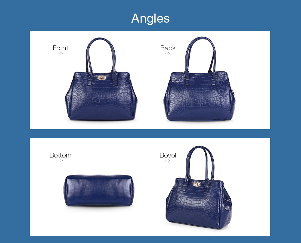 Guapabien 5pcs / Set Women Handbag Female Shoulder Crossbody Bag Purse