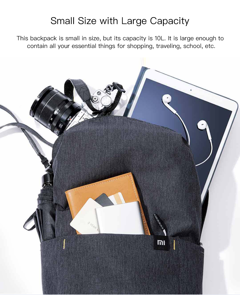 Xiaomi Solid Color Lightweight Water-resistant Backpack