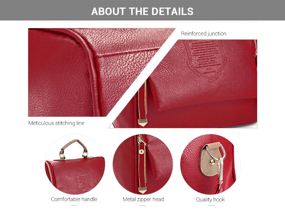 Guapabien Vintage Female PU Leather Shoulder Crossbody Bag for Women