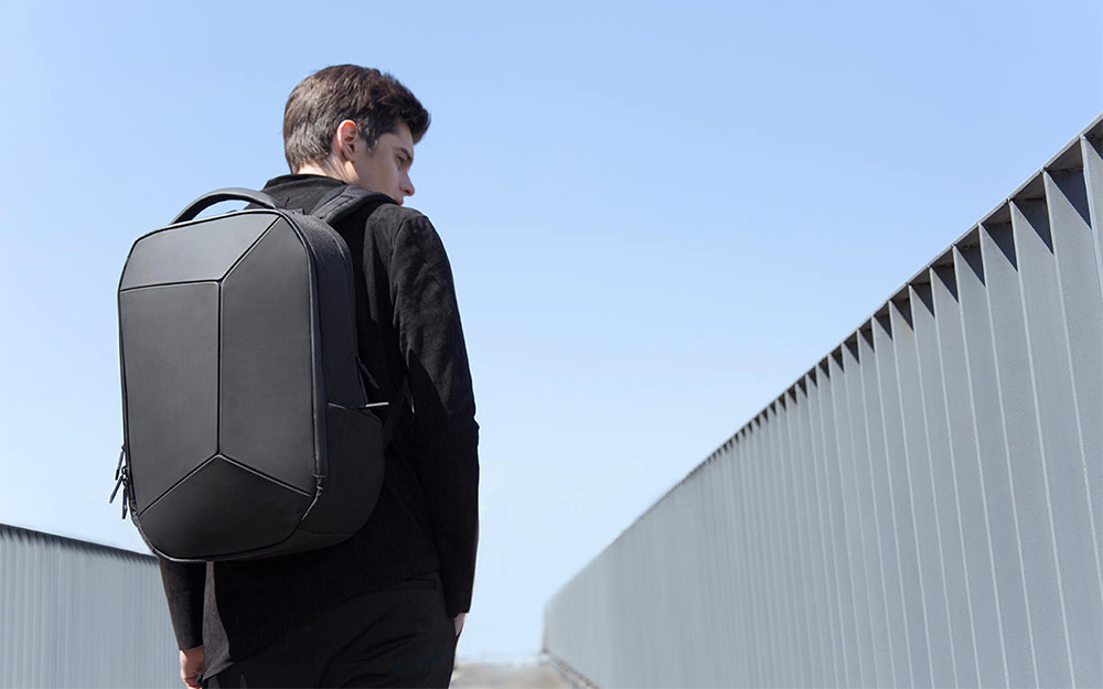 Xiaomi Trendy Geometric Splicing Reflective Water-resistant Backpack