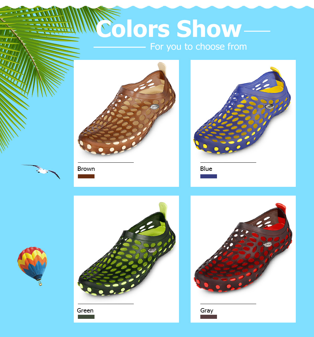 Trendy Unisex Hole Slippers Garden Beach Clogs Rain Outdoor Sandals Shoes