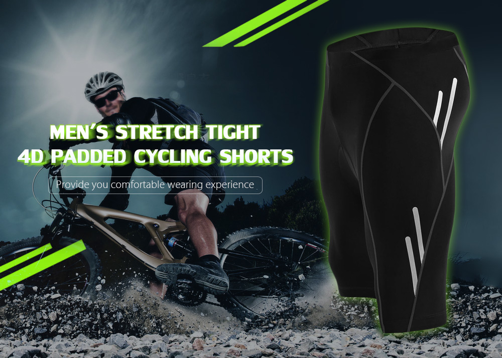 Men's Bicycle Riding Sports Pants Stretch Tight 4D Padded Cycling Shorts