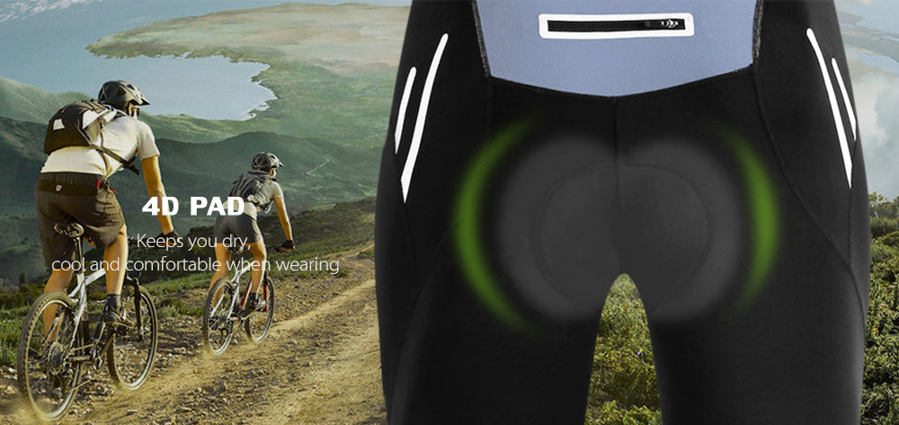 Men's Bicycle Riding Sports Pants Stretch Tight 4D Padded Cycling Shorts