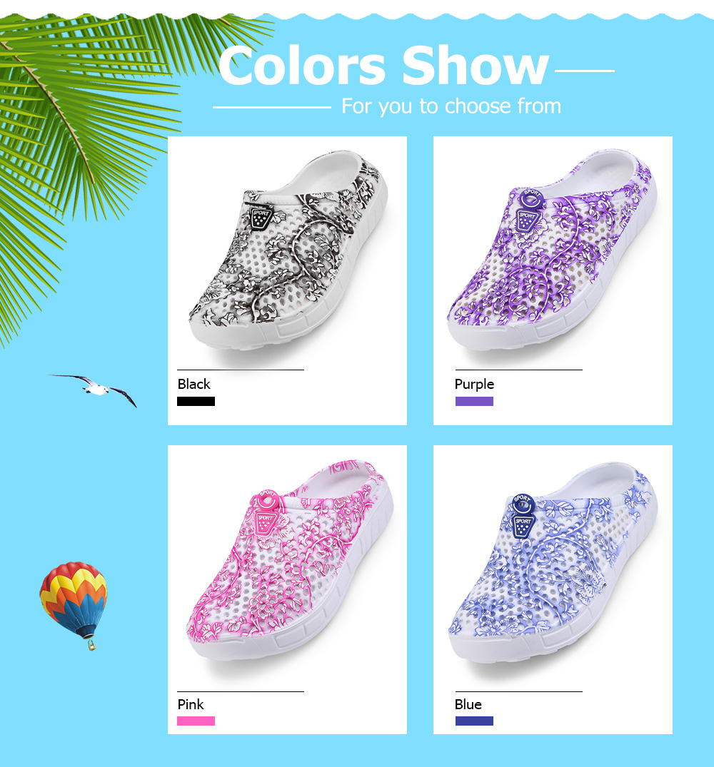 Women Hollow Slip-on Hole Slippers Garden Beach Shoes Outdoor / Indoor Sandals