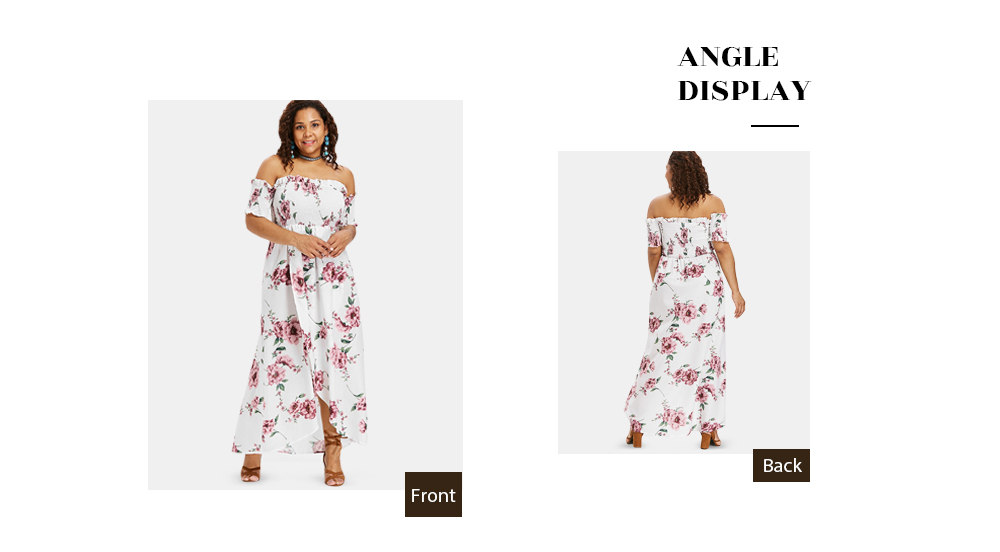 Plus Size Flower Empire Waist Dress