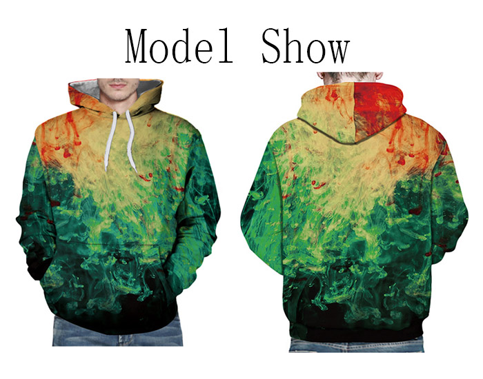 3D Paint Kangaroo Pocket Hoodie