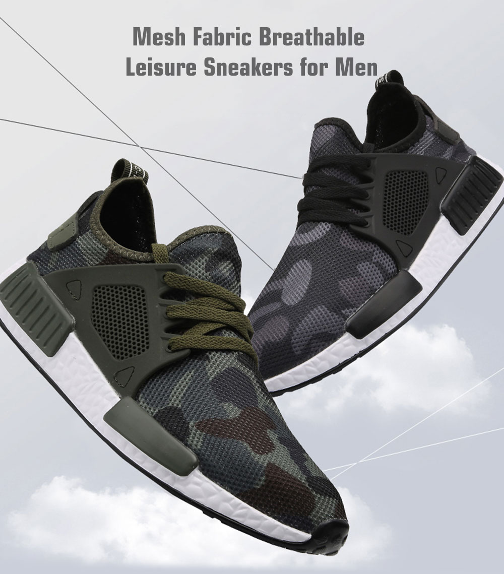 Fashion Mesh Fabric Breathable Leisure Sneakers for Men