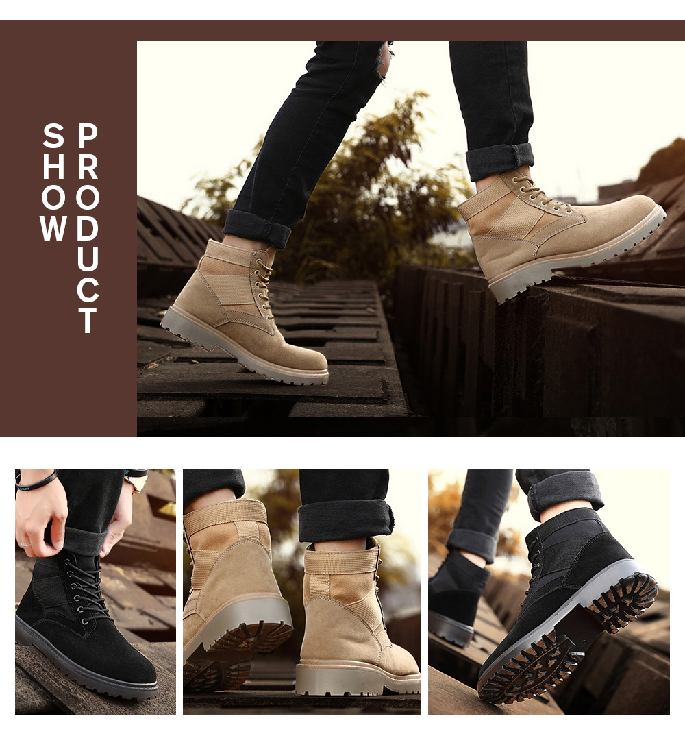 Trendy Outdoor Splicing Anti-slip Boots for Men