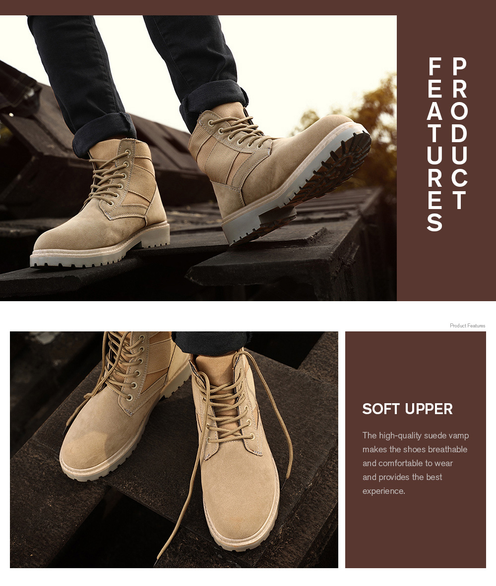 Trendy Outdoor Splicing Anti-slip Boots for Men