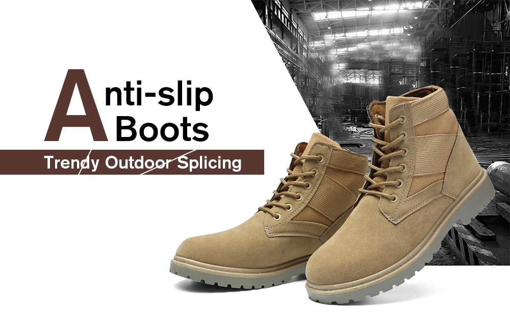 Trendy Outdoor Splicing Anti-slip Boots for Men