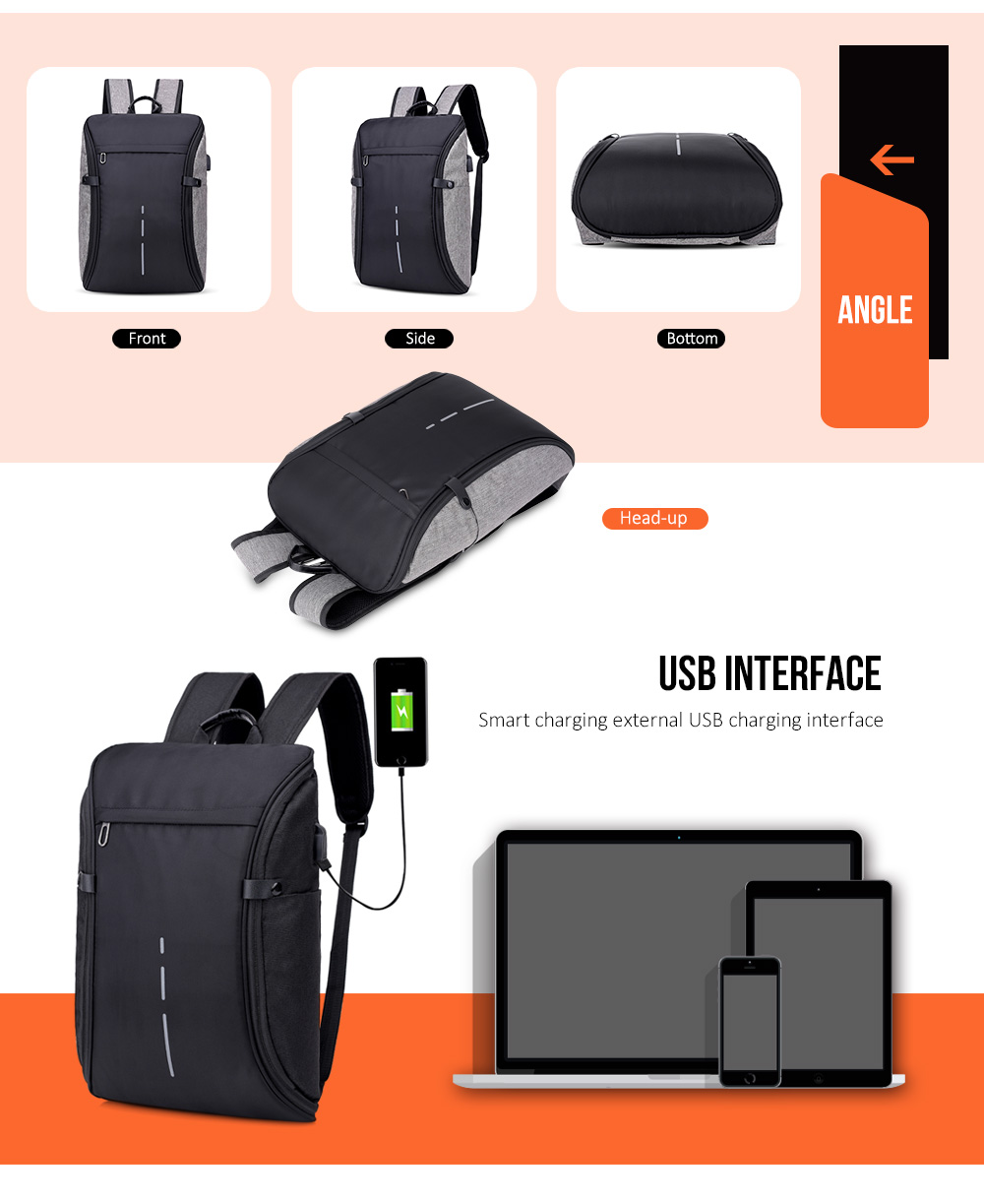 Men's USB Charging Multi-function Large Capacity Backpack