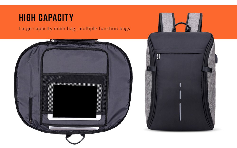 Men's USB Charging Multi-function Large Capacity Backpack