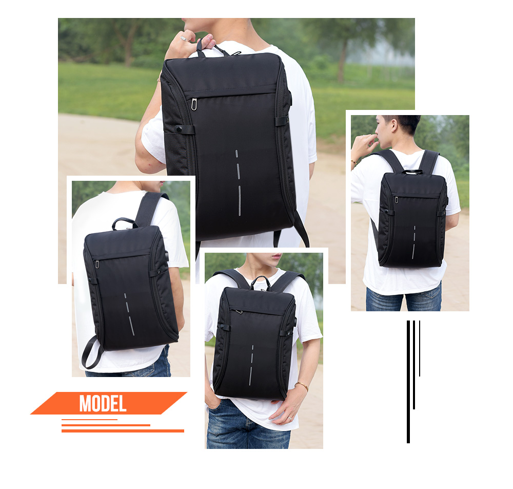 Men's USB Charging Multi-function Large Capacity Backpack