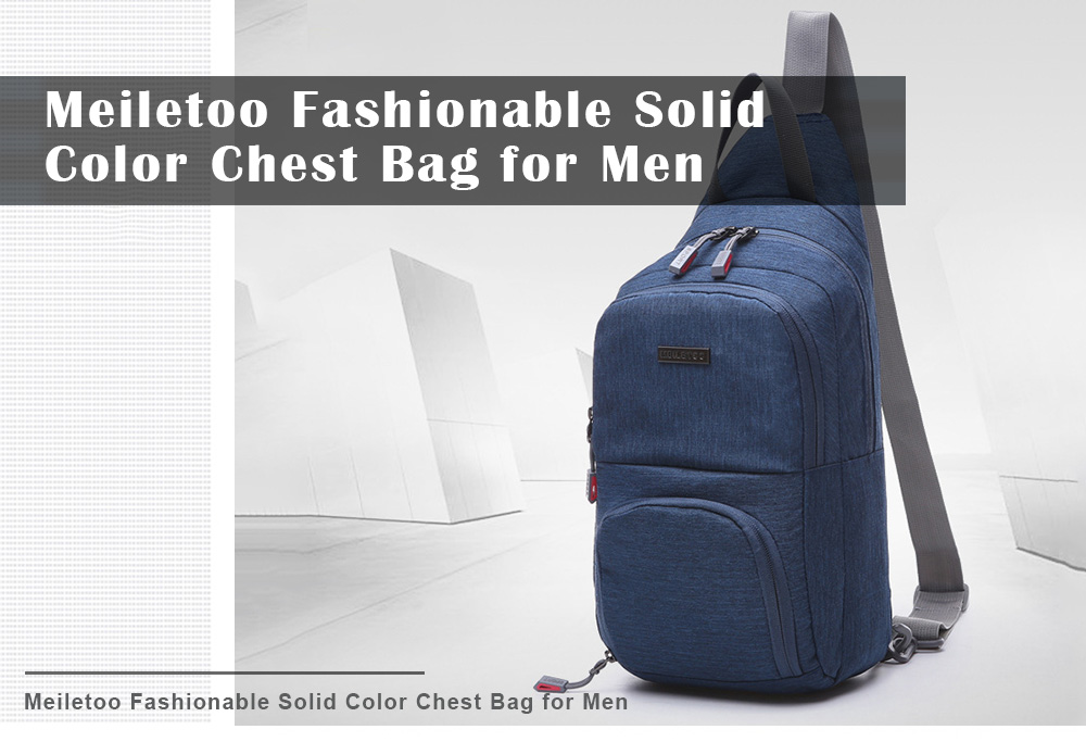 Meiletoo Fashionable Solid Color Chest Bag