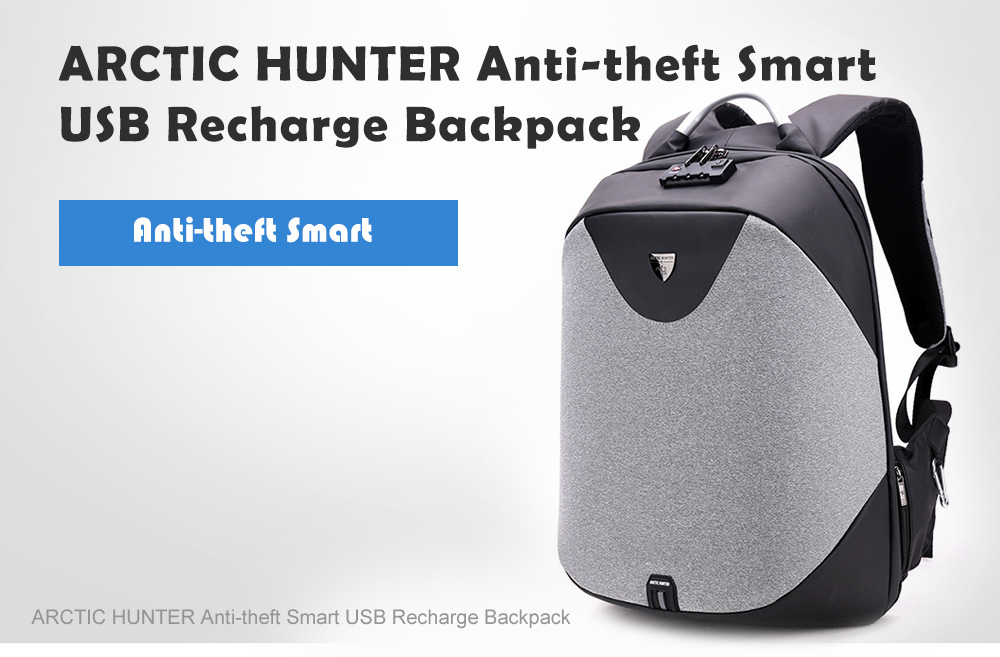 ARCTIC HUNTER Anti-theft Smart USB Recharge Backpack