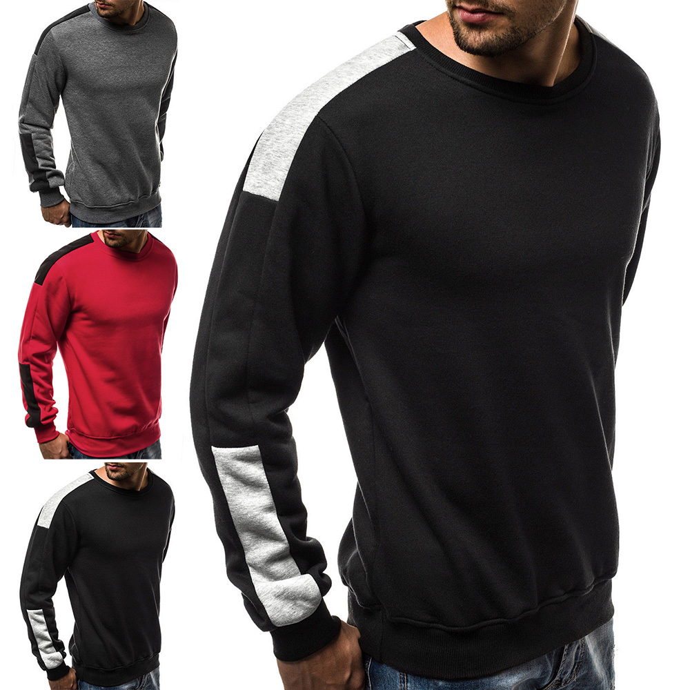 Color Block Side Striped Fleece Sweatshirt