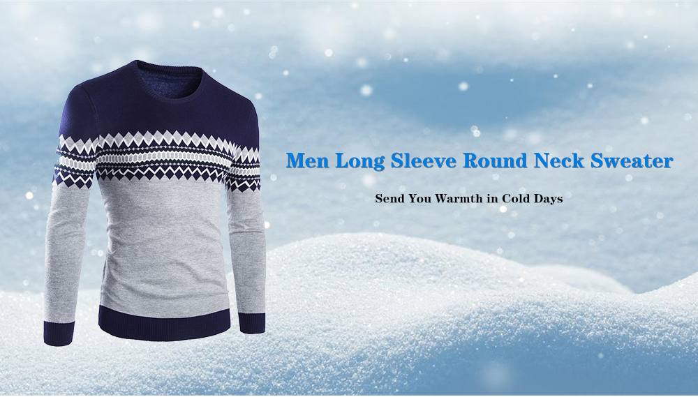 Men's Sweater Round Neck with Pattern