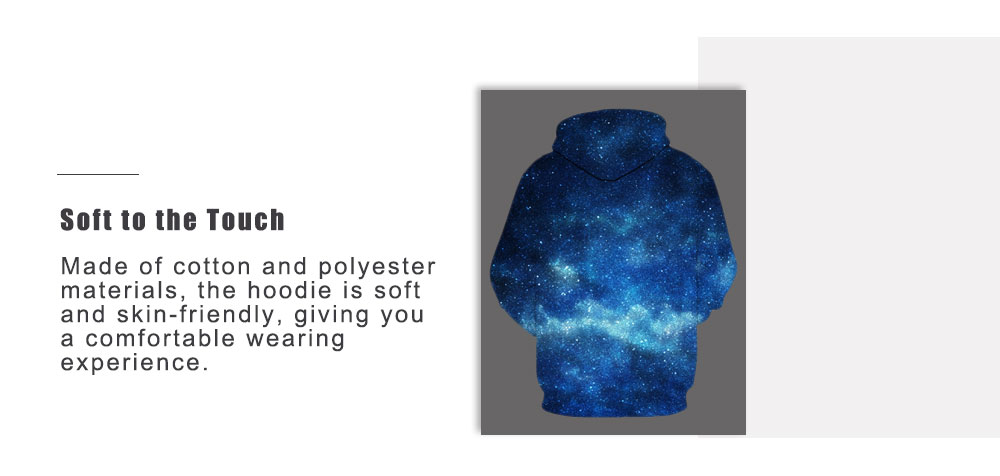 Hooded Trippy Galaxy 3D Print Pullover Hoodie