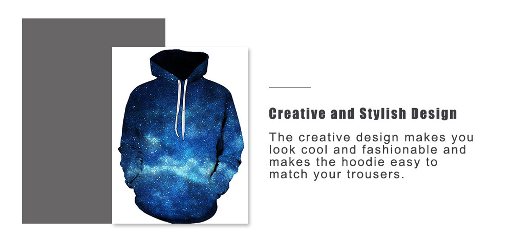 Hooded Trippy Galaxy 3D Print Pullover Hoodie