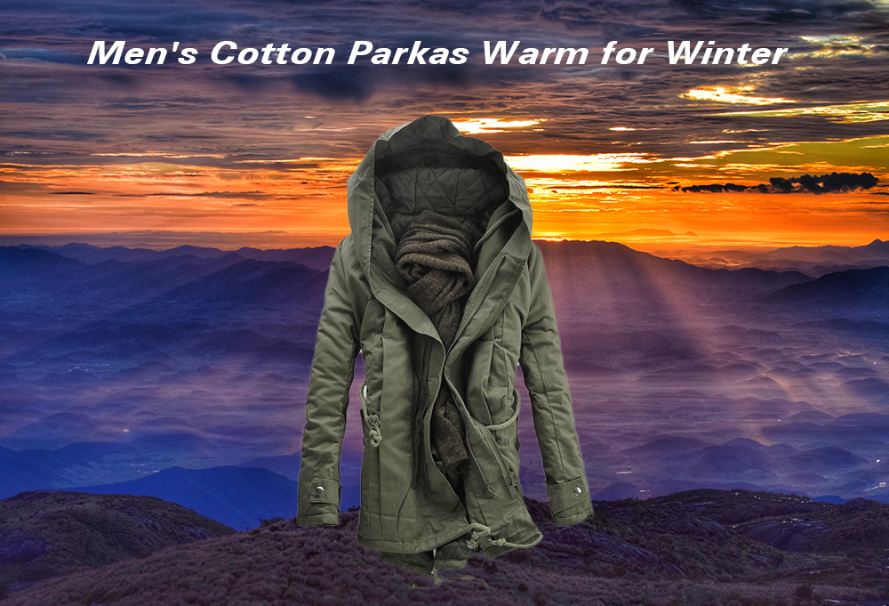Men's Parkas Winter Cotton Warm
