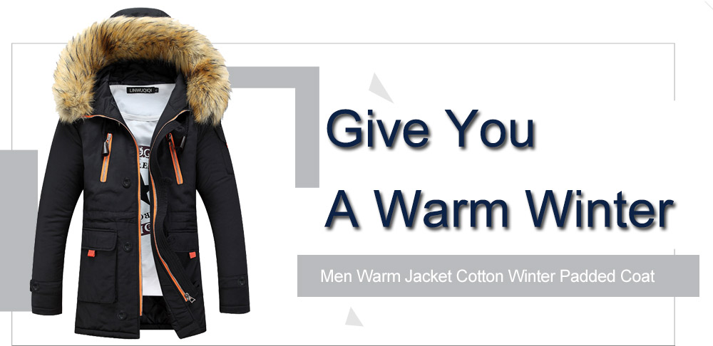 Men Cotton Winter Trend Down Cotton Pad Thick Jacket