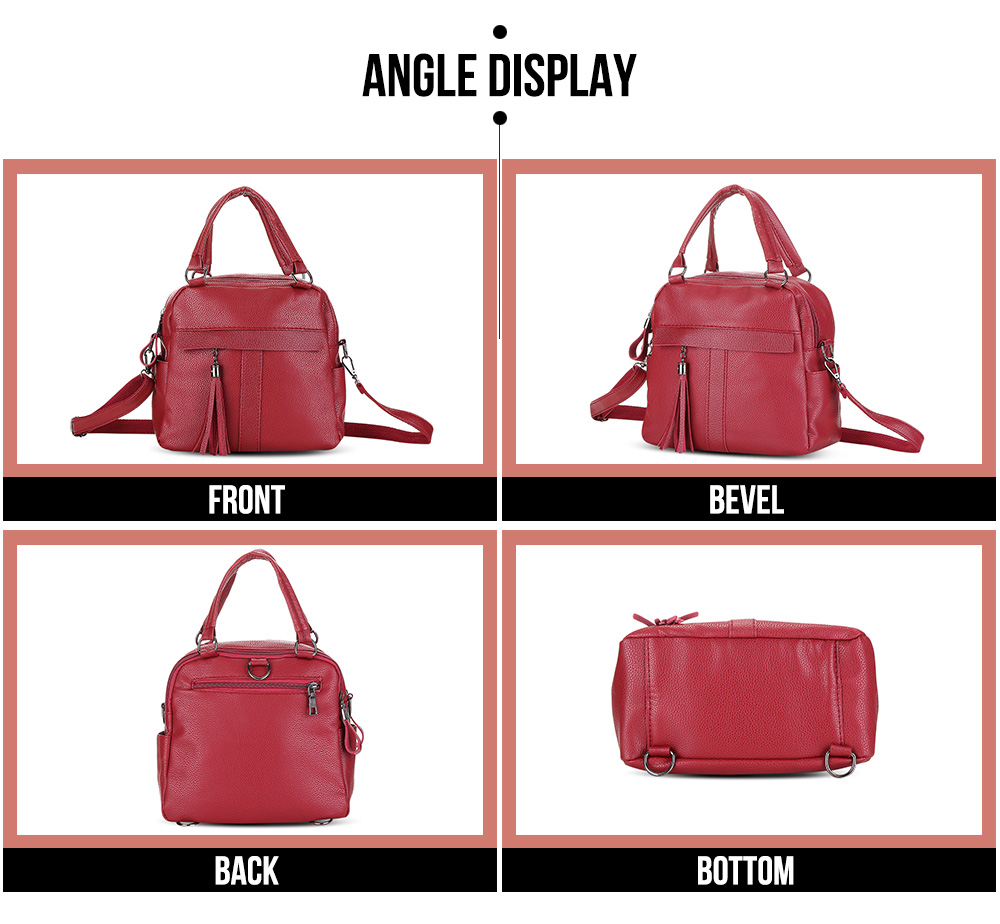 Guapabien Multifunctional Simple Shoulder Bag Handbag Women Backpack