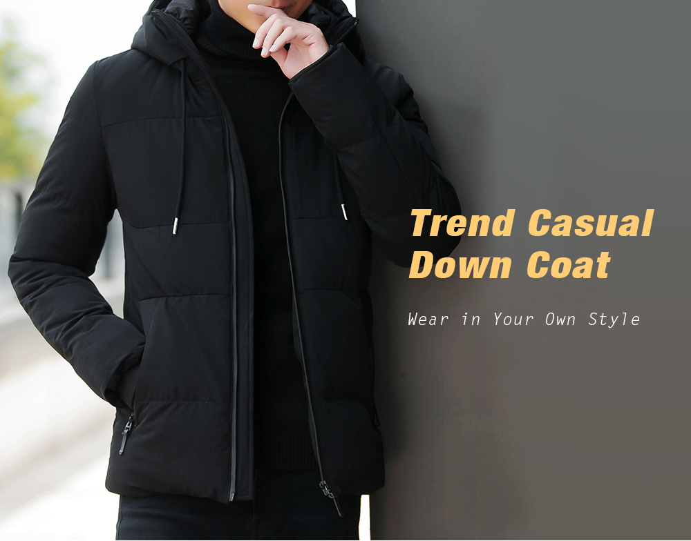 Men Fashion Trend Casual Down Coat