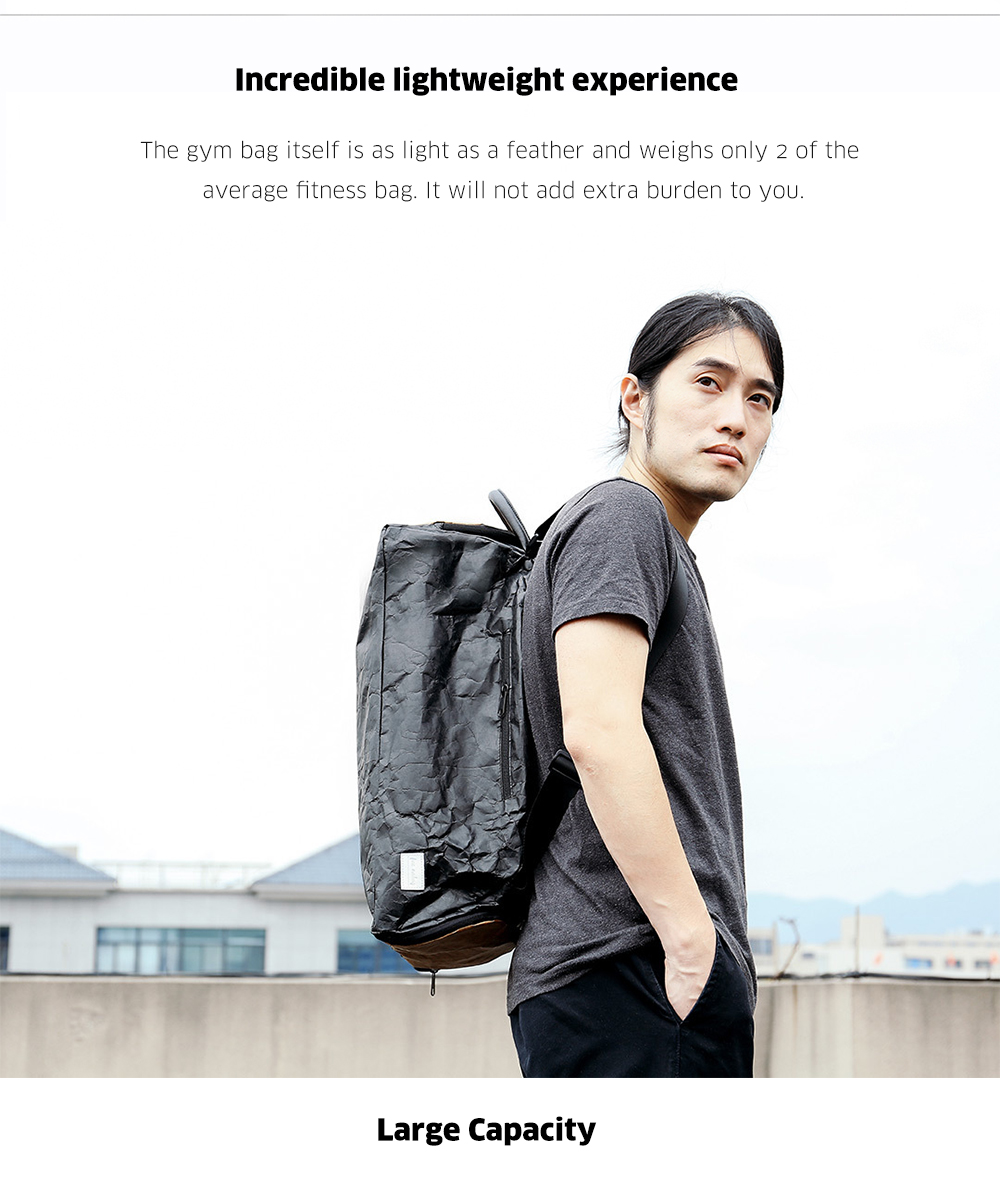 Xiaomi Youpin Men DuPont Paper Breathable Waterproof Gym Bag