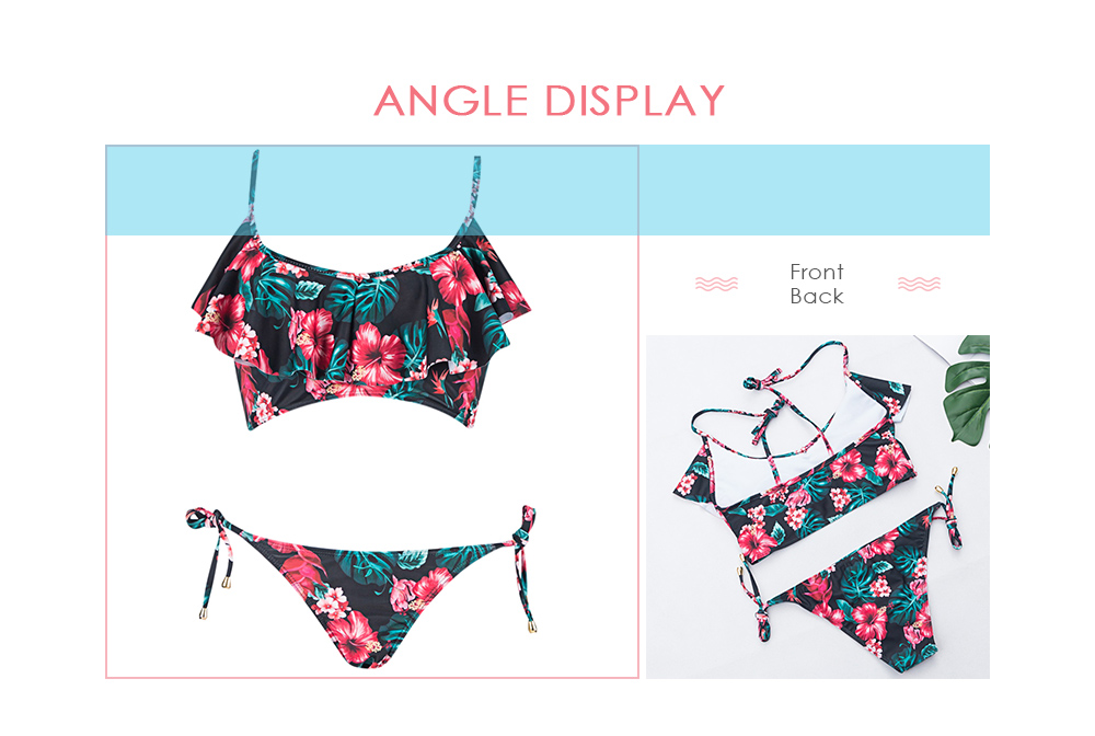 Women Swimwear Low Waist Swimsuit Printing Sexy Bikini Set Bathing Suit