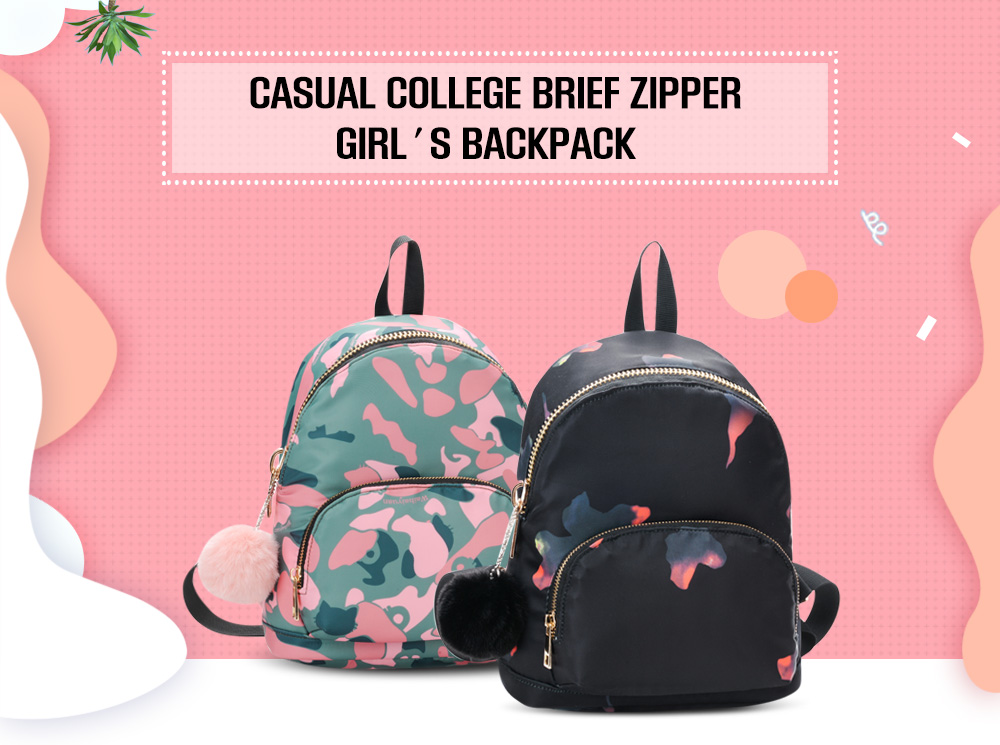 Guapabien Casual College Brief Zipper Girl's Backpack